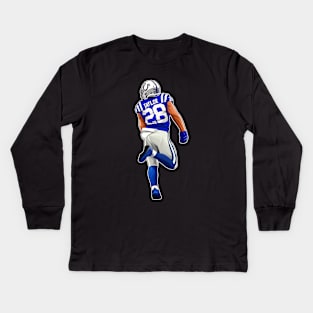 Jonathan Taylor #28 Runs Back Kids Long Sleeve T-Shirt